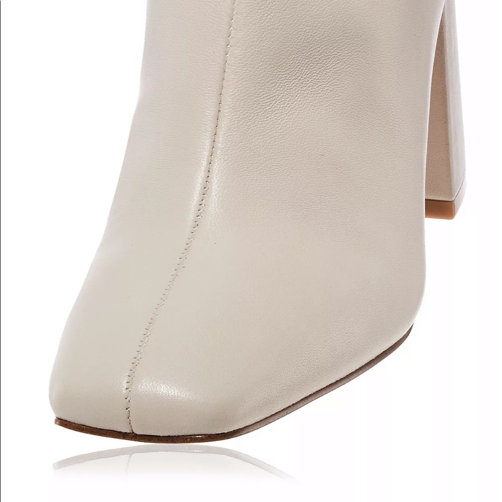 Aqua Juno Leather Square-Toe Booties - Picture 7 of 10